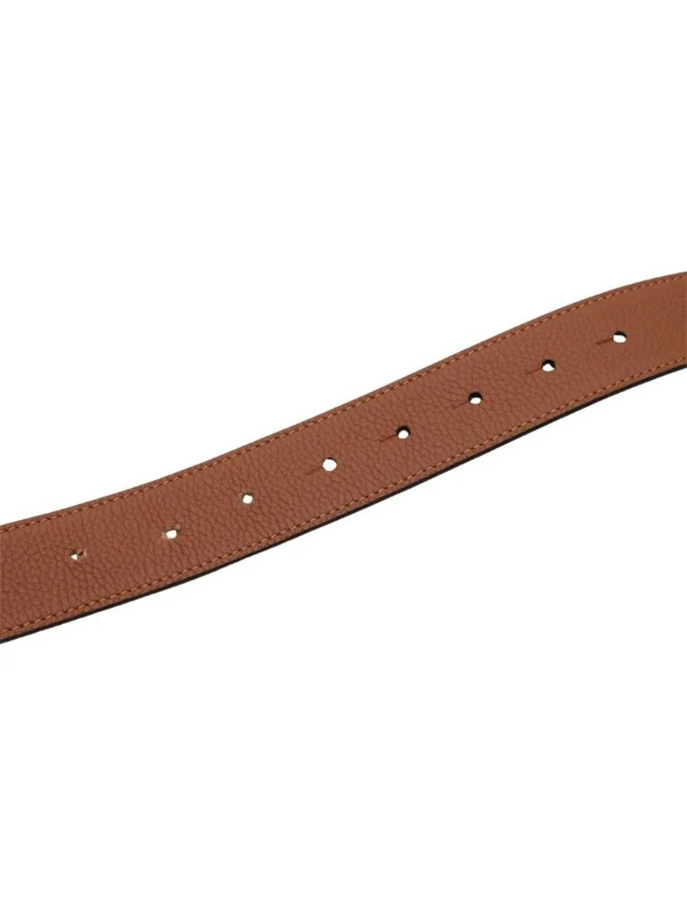 Loewe Belt Leather Brown Silver 35/34